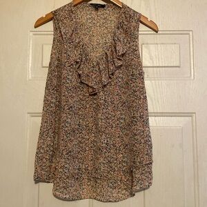 Naked Zebra V-Neck Sleeveless Top‎